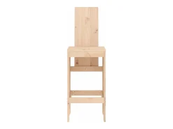 Banco| Cadeiras de bar 2 pcs 40x42x120 cm madeira de pinho maciça PT605648 Castanho