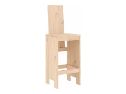 Banco| Cadeiras de bar 2 pcs 40x42x120 cm madeira de pinho maciça PT605648 Castanho