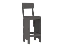 Banco| Cadeiras de bar 2 pcs 40x48,5x115,5 cm pinho maciço PT526660 Cinzento