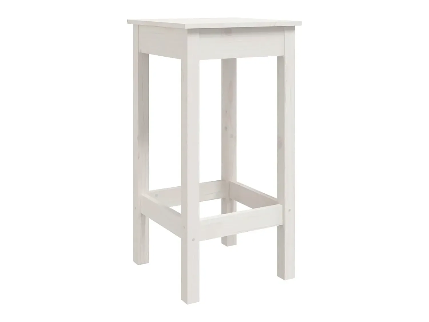 Banco* Cadeiras de bar 2 pcs 40x40x78cm madeira de pinho maciça PT137898 Branco