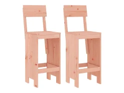 Cadeiras de bar 2 pcs 40x48,5x115,5cm madeira de douglas maciça PT212044^ Banco