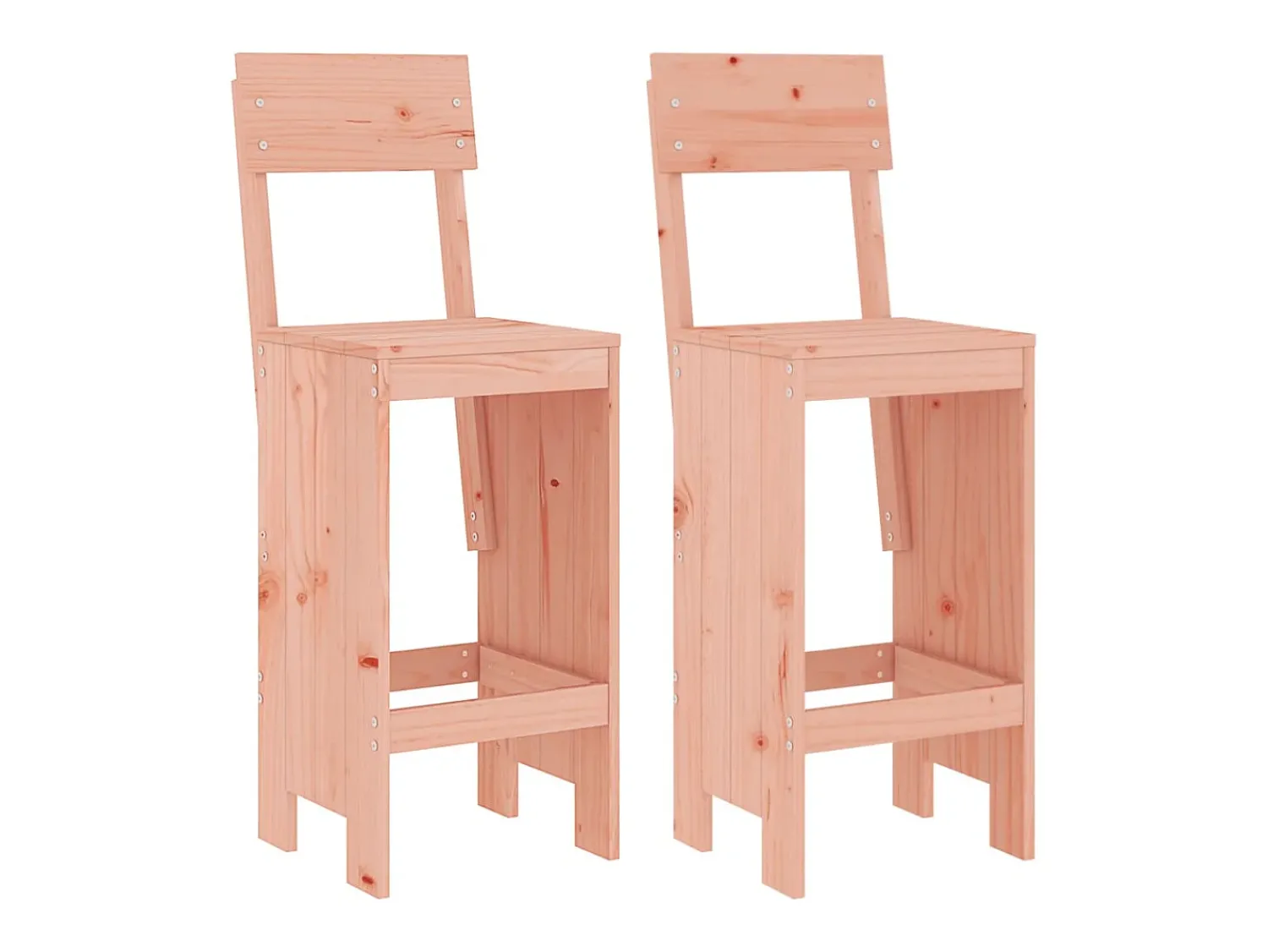 Cadeiras de bar 2 pcs 40x48,5x115,5cm madeira de douglas maciça PT212044^ Banco
