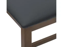 vidaxl cadeiras de bar c/ almofadões 2pcs madeira seringueira maciça^ Banco