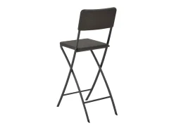 vidaxl Cadeiras de bar dobráveis 2 pcs PEAD e aço aspeto vime^ Banco
