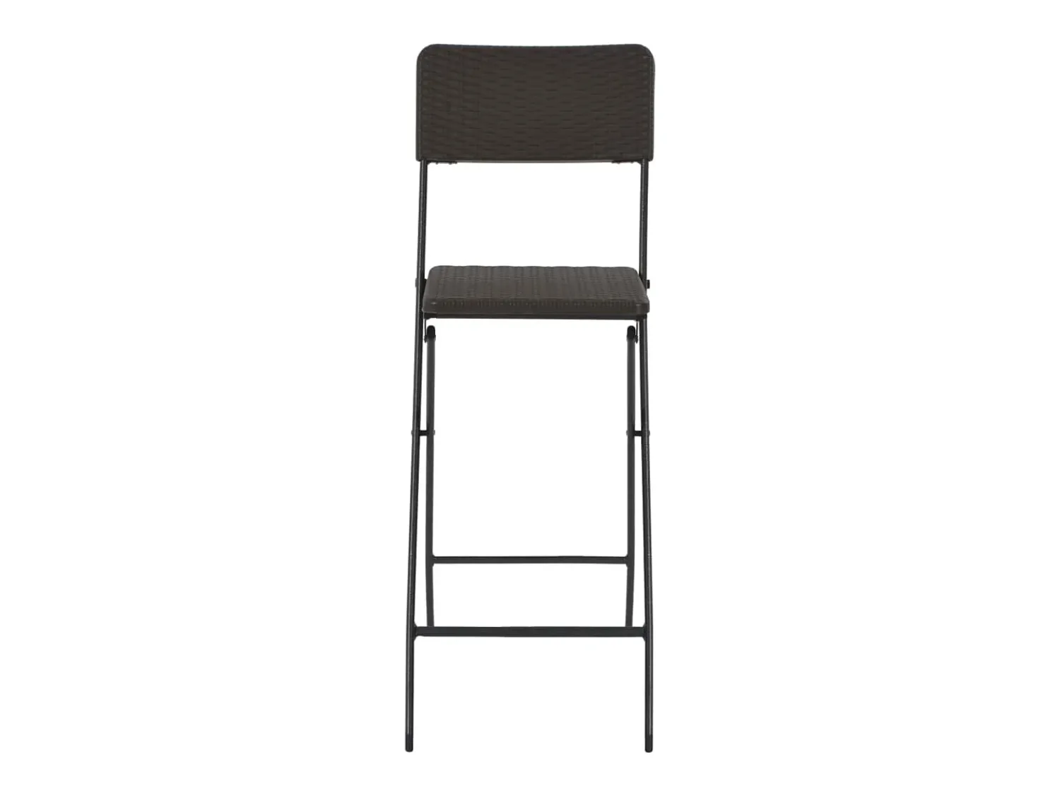 vidaxl Cadeiras de bar dobráveis 2 pcs PEAD e aço aspeto vime^ Banco