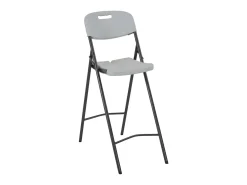 Banco* Cadeiras de bar dobráveis 2 pcs PEAD e aço PT226094 Branco