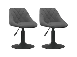 Poltrona| Cadeiras de jantar giratórias 2 pcs veludo -escuro PT586181 Cinzento