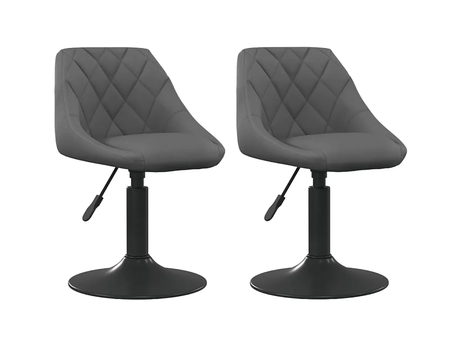 Poltrona| Cadeiras de jantar giratórias 2 pcs veludo -escuro PT586181 Cinzento