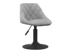 Poltrona* Cadeiras de jantar giratórias 2 pcs veludo -claro PT512921 Cinzento