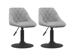 Poltrona* Cadeiras de jantar giratórias 2 pcs veludo -claro PT512921 Cinzento