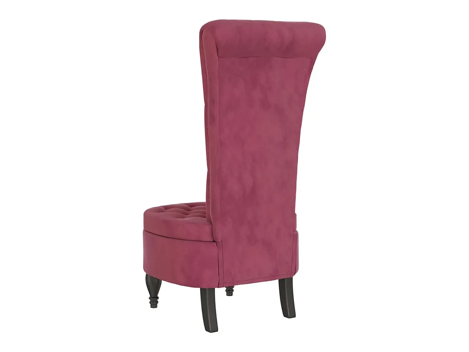 Hot vidaxl Cadeirão c/ encosto alto veludo -tinto design de botões Vermelho