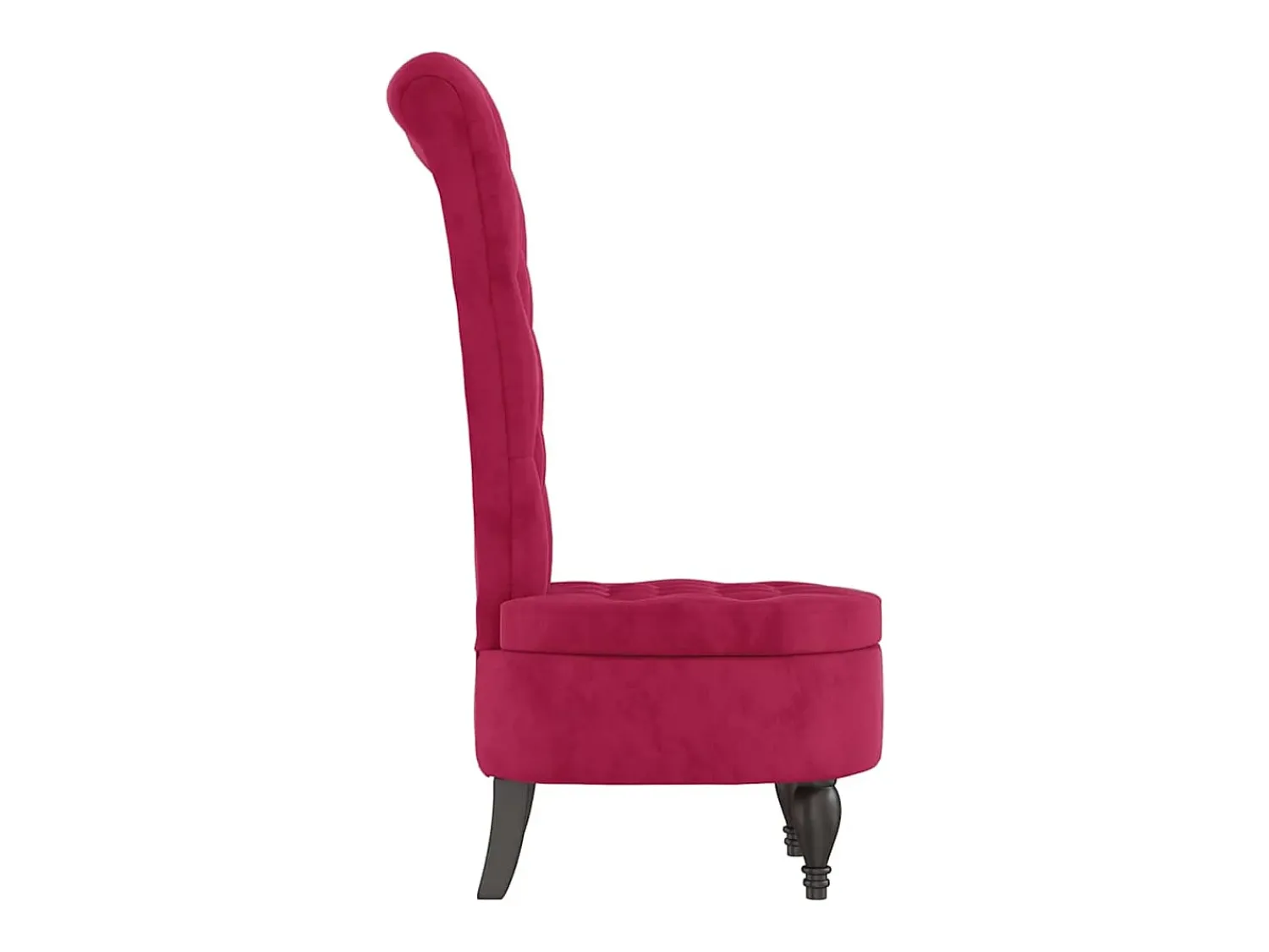 Hot vidaxl Cadeirão c/ encosto alto veludo -tinto design de botões Vermelho