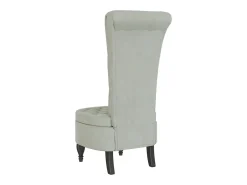 Poltrona|vidaxl Cadeirão c/ encosto alto veludo cinzento-claro design de botões Cinzento claro