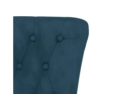 Poltrona|vidaxl Cadeirão com encosto alto veludo design de botões Azul