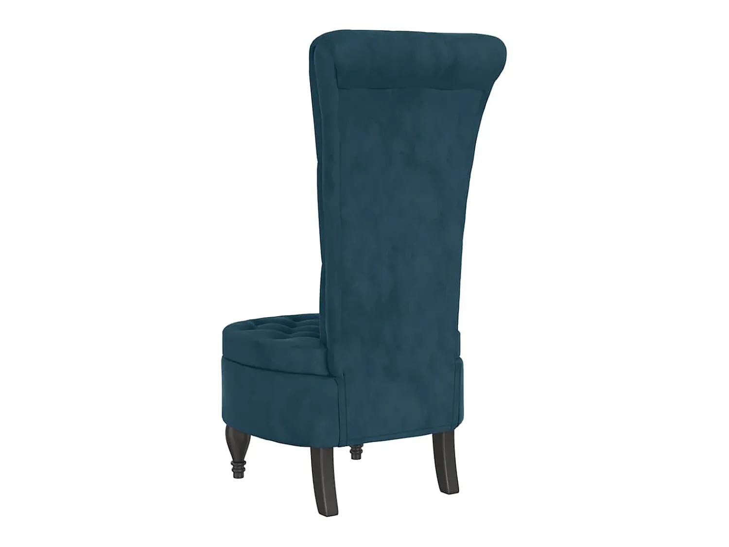 Poltrona|vidaxl Cadeirão com encosto alto veludo design de botões Azul