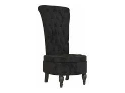 Outlet vidaxl Cadeirão com encosto alto veludo design de botões Preto