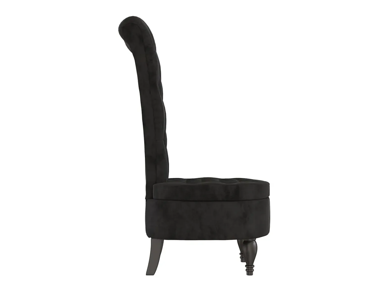 Outlet vidaxl Cadeirão com encosto alto veludo design de botões Preto