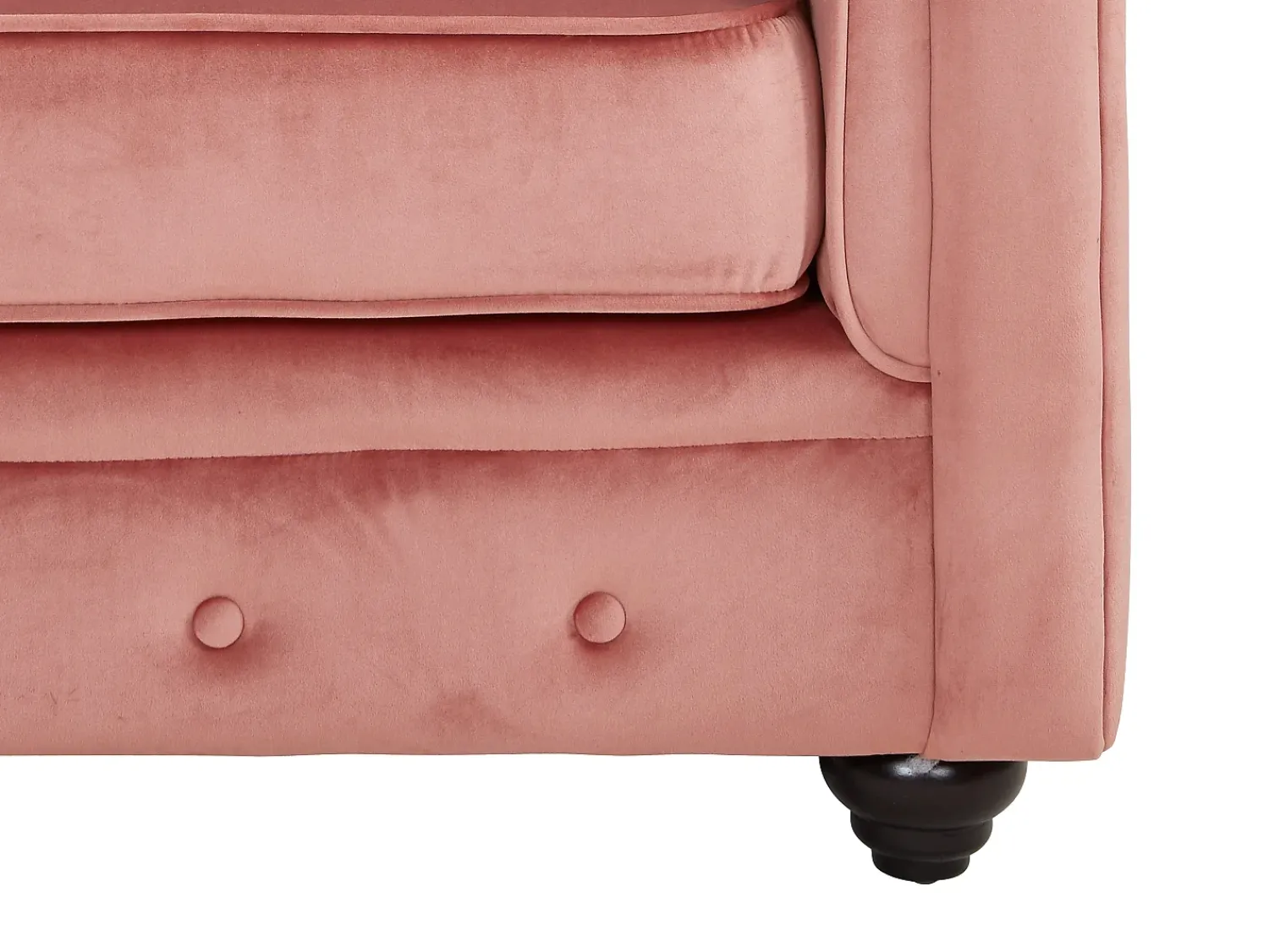 Poltrona|Vente-unique Cadeirão conforto em veludo roa pastel - CHESTERFIELD Rosa claro