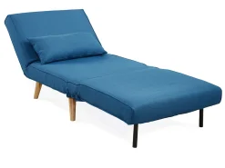 Poltrona*Vente-unique Cadeirão convertível em tecido - POSIO Azul