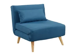 Poltrona*Vente-unique Cadeirão convertível em tecido - POSIO Azul