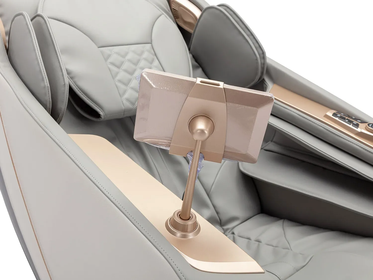 Poltrona*Vente-unique Cadeirão de massagens pele sintética, sistema gravidade zero cinza MOWATA Cinzento