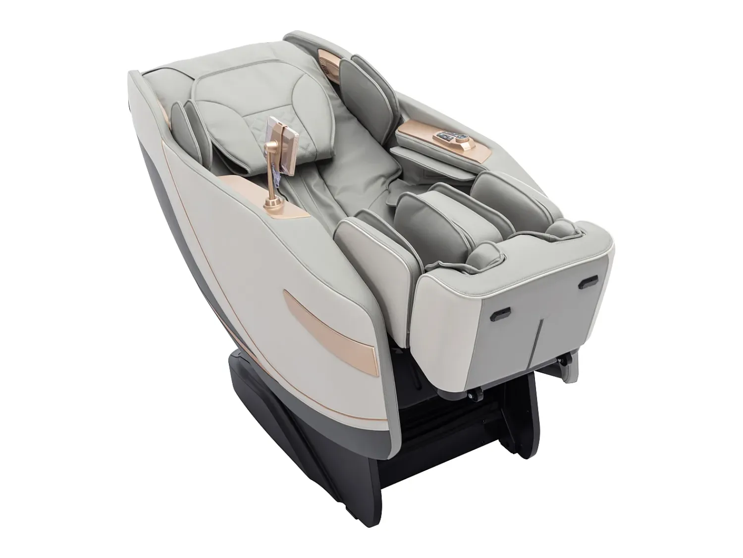Poltrona*Vente-unique Cadeirão de massagens pele sintética, sistema gravidade zero cinza MOWATA Cinzento