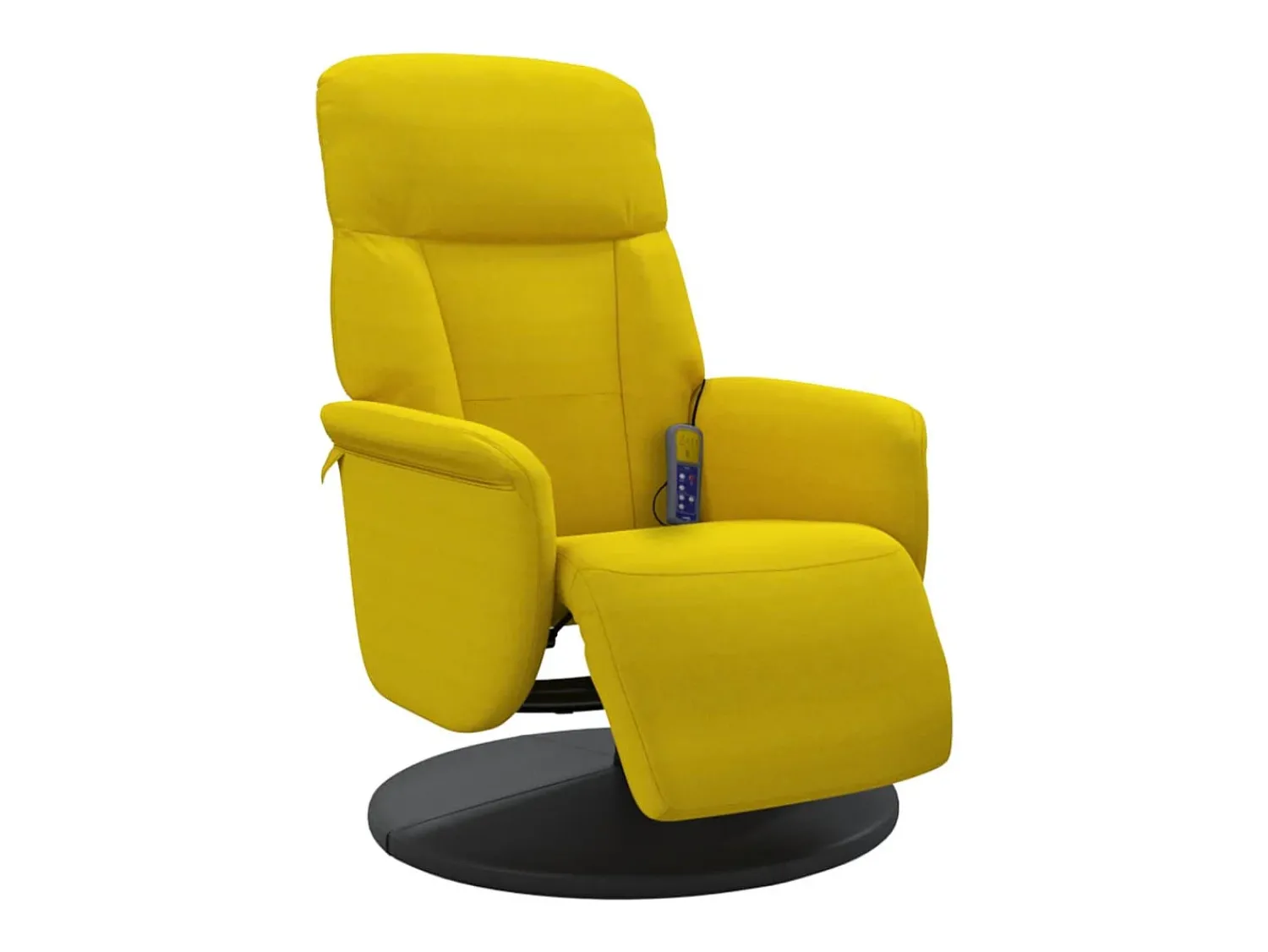 Online Cadeirão de massagens reclinável com apoio de pés veludo SHL342057 Amarelo