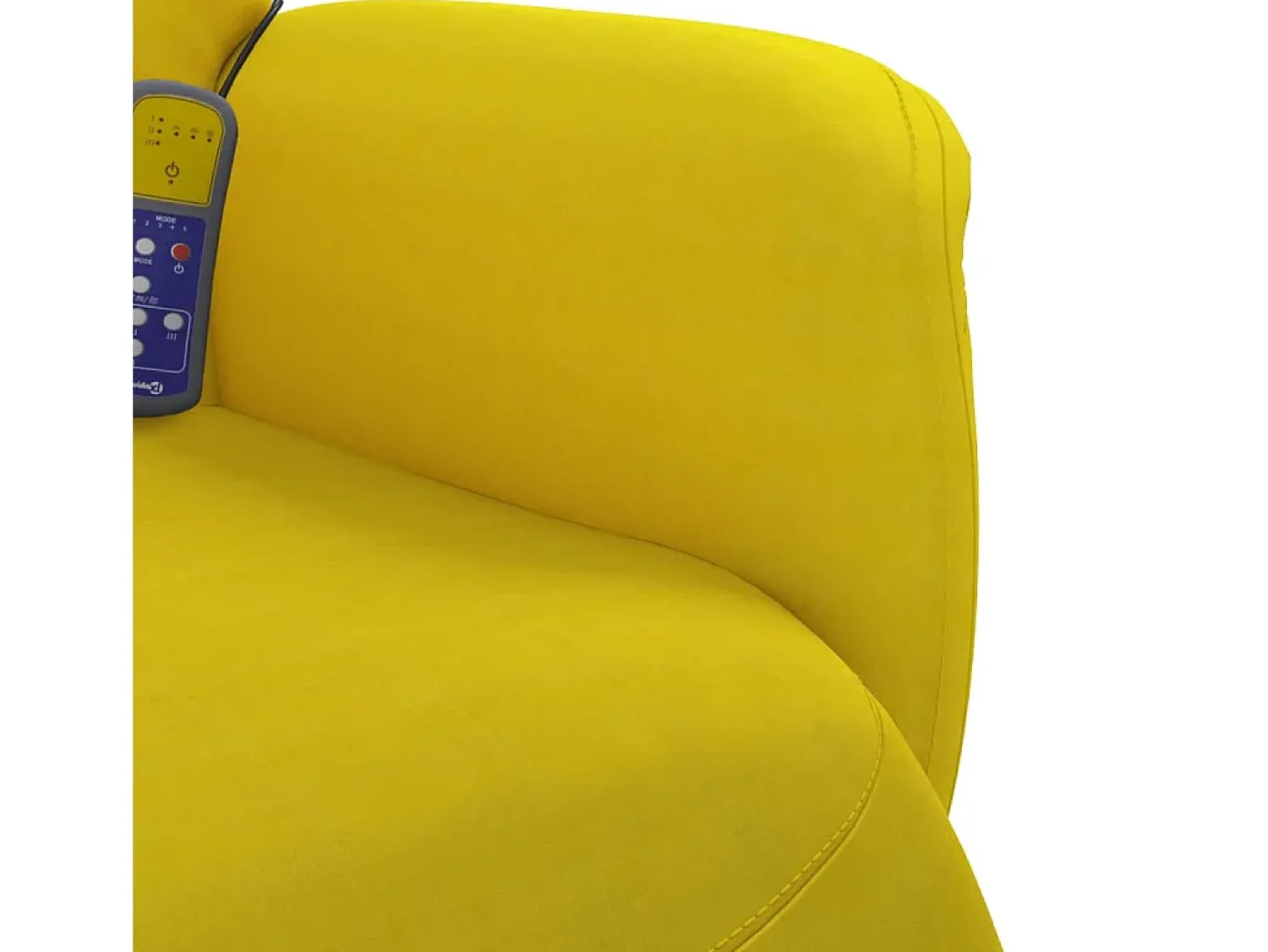 Online Cadeirão de massagens reclinável com apoio de pés veludo SHL342057 Amarelo