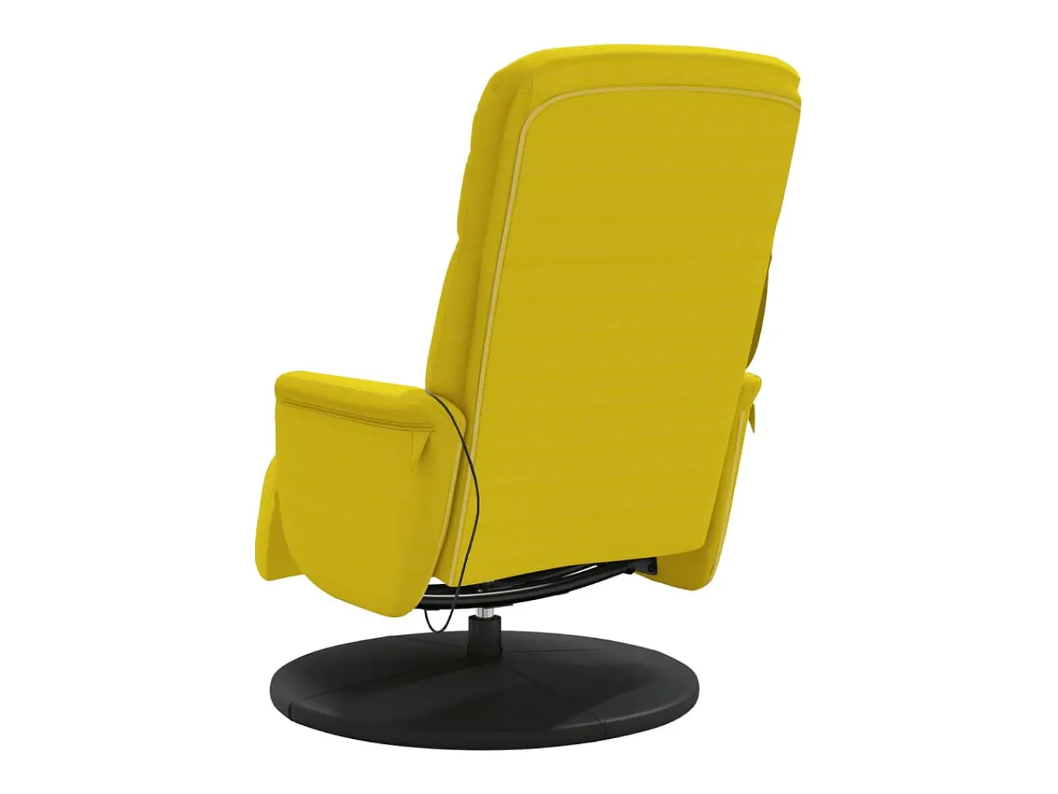 Online Cadeirão de massagens reclinável com apoio de pés veludo SHL342057 Amarelo