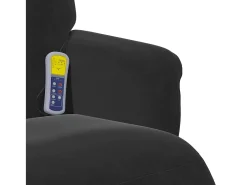 Cadeirão de massagens reclinável com apoio de pés veludo SHL40663 Preto