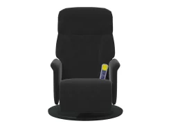 Cadeirão de massagens reclinável com apoio de pés veludo SHL40663 Preto