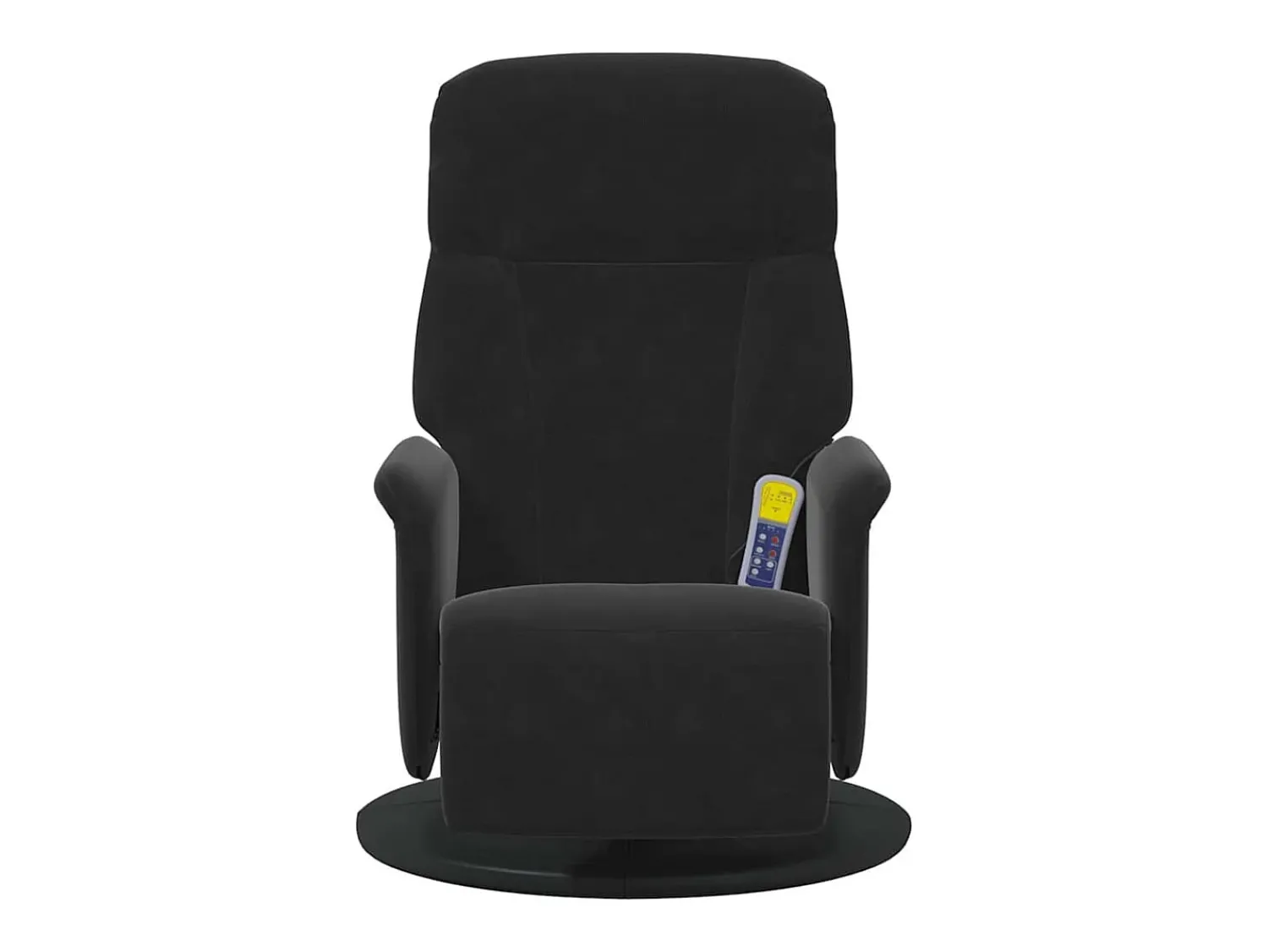 Cadeirão de massagens reclinável com apoio de pés veludo SHL40663 Preto