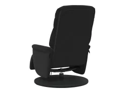 Cadeirão de massagens reclinável com apoio de pés veludo SHL40663 Preto