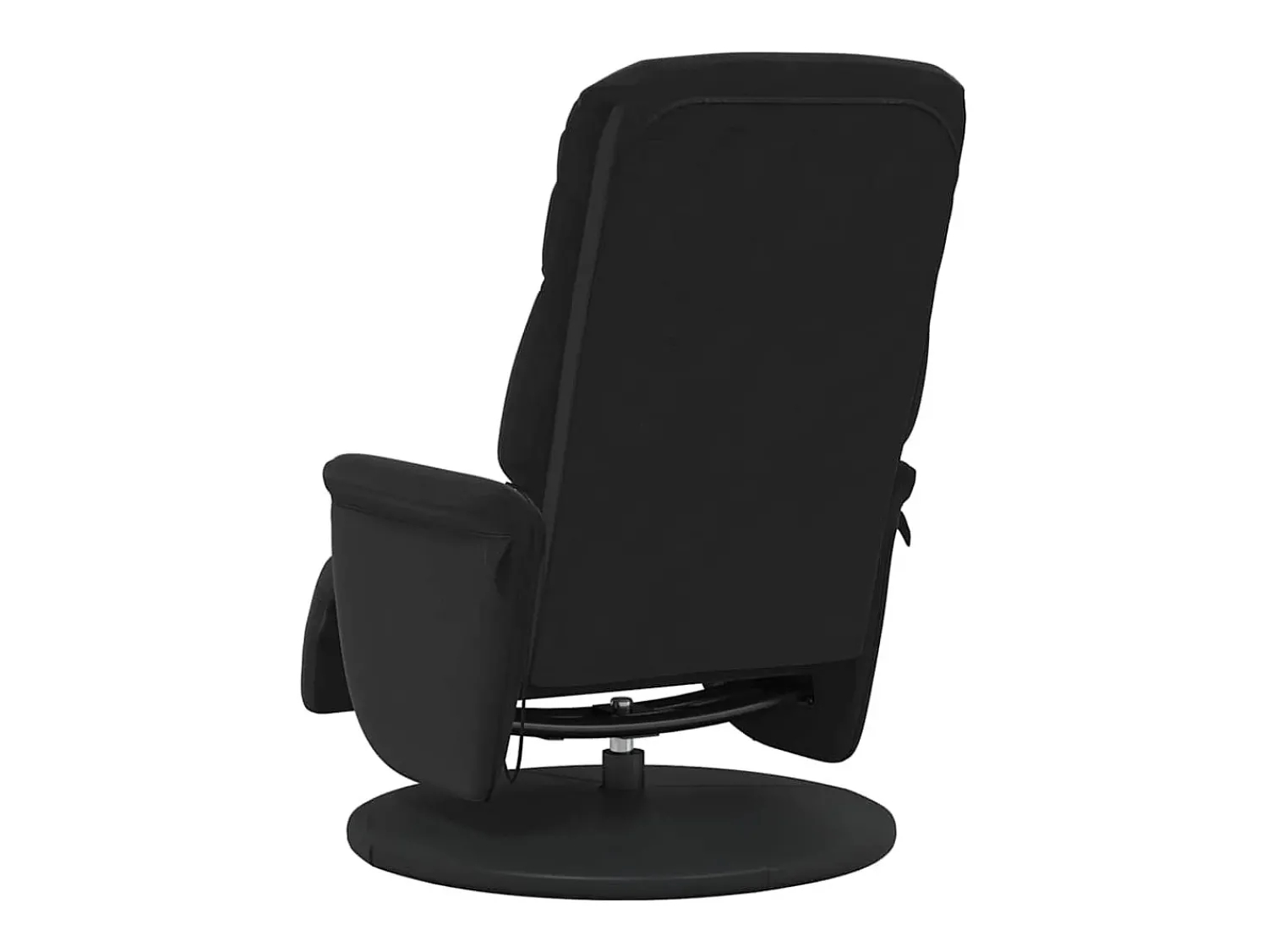 Cadeirão de massagens reclinável com apoio de pés veludo SHL40663 Preto