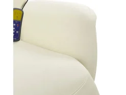 Poltrona| Cadeirão de massagens reclinável com apoio de pés veludo SHL511466 Creme