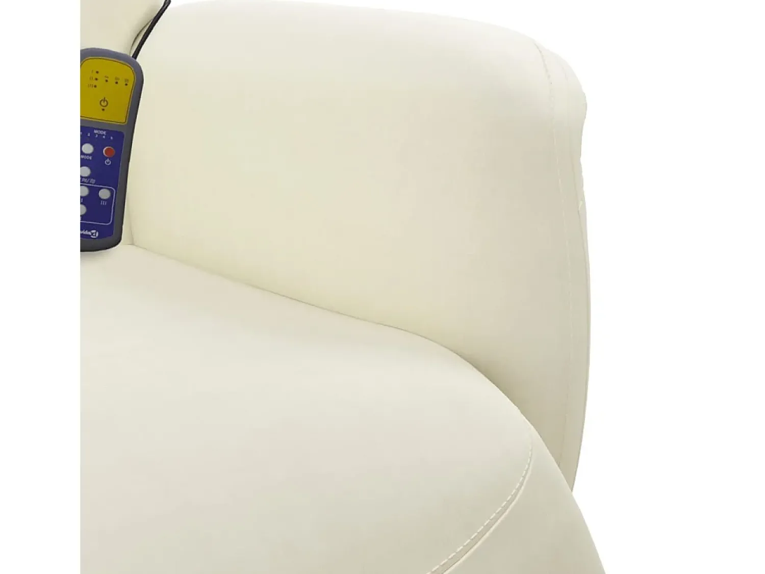 Poltrona| Cadeirão de massagens reclinável com apoio de pés veludo SHL511466 Creme