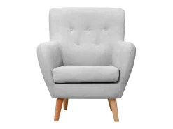 Hot Cadeirão de poliéster claro 90x75x67cm Cinzento