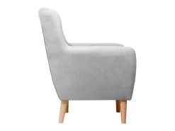 Hot Cadeirão de poliéster claro 90x75x67cm Cinzento