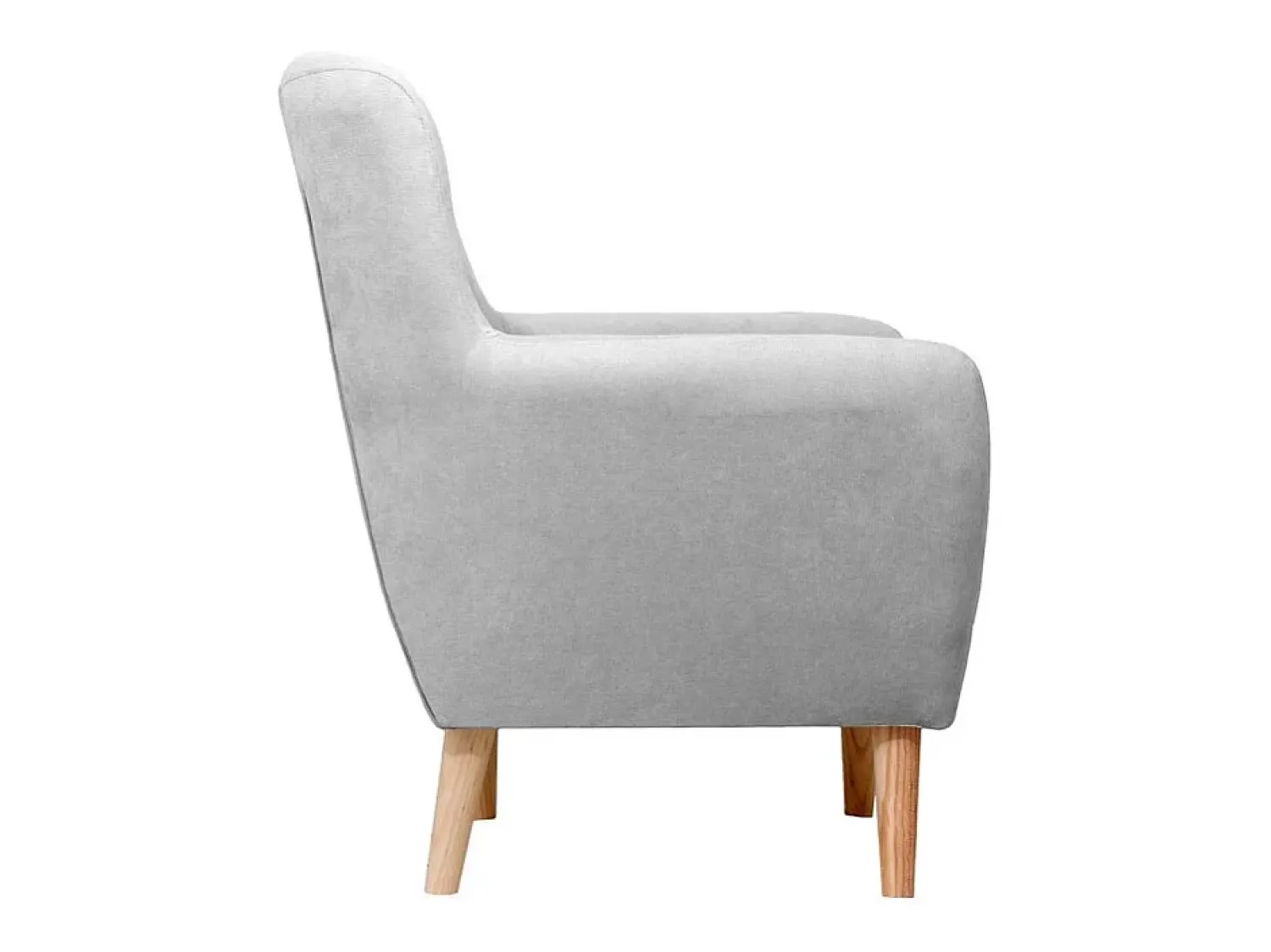 Hot Cadeirão de poliéster claro 90x75x67cm Cinzento
