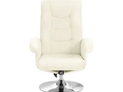 Poltrona|Loft24 Cadeirão e banco reclináveis Springfield Creme Branco