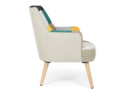Poltrona| Cadeirão em patchwork - GALATEA Cinzento
