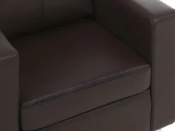 Poltrona|Vente-unique Cadeirão em pele sintética Castanho - ACKLEY Castanho chocolate