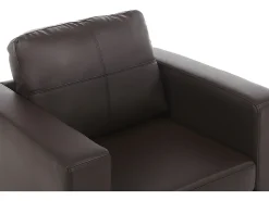 Poltrona|Vente-unique Cadeirão em pele sintética Castanho - ACKLEY Castanho chocolate