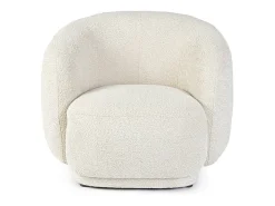 Poltrona* Cadeirão em tecido efeito bouclé natural - TECLA Bege
