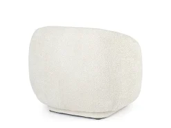 Poltrona* Cadeirão em tecido efeito bouclé natural - TECLA Bege