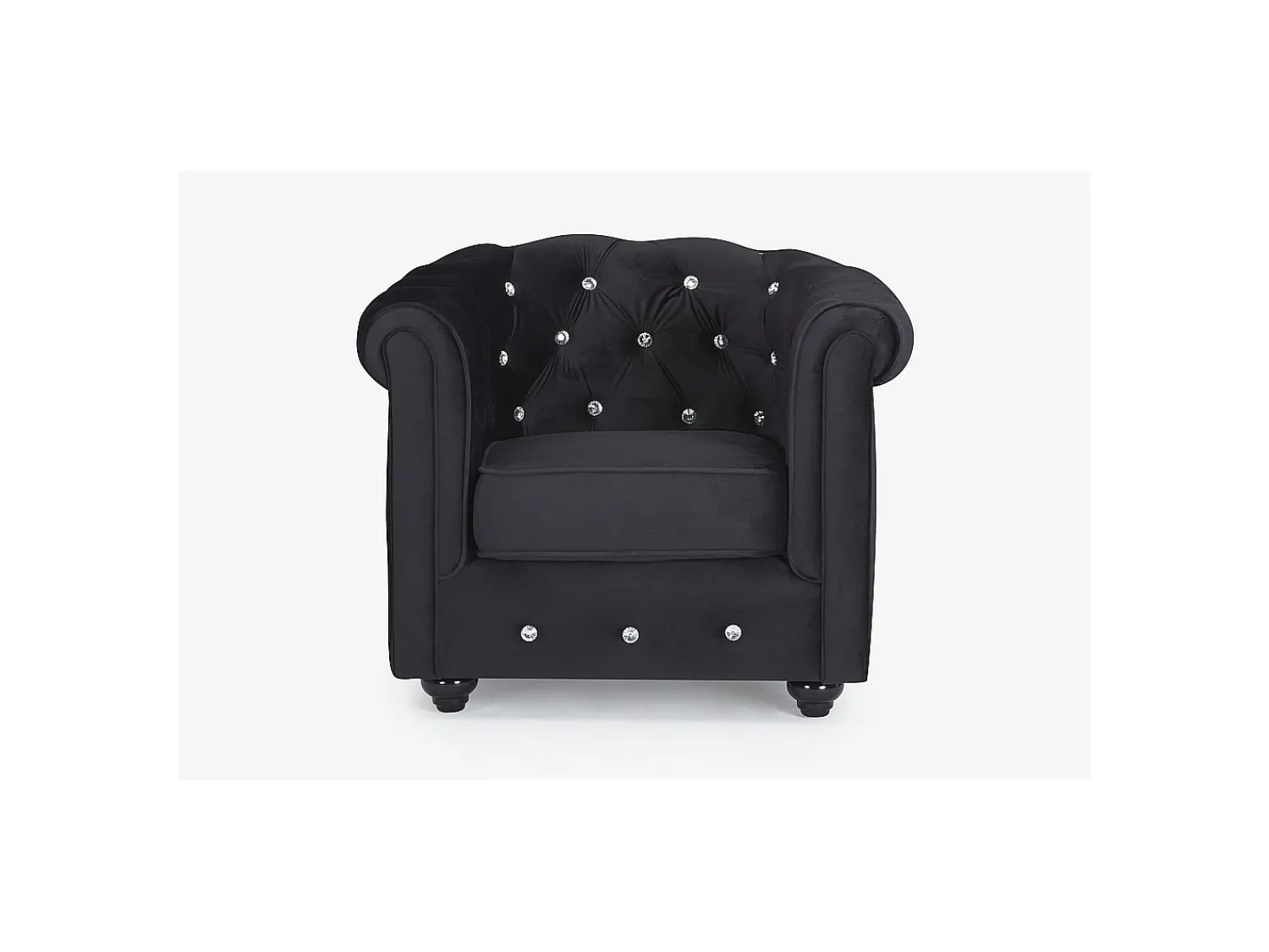 Vente-unique Cadeirão em veludo e botões cristal CHESTERFIELD^ Poltrona