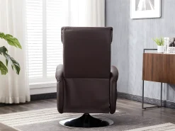 Poltrona|Vente-unique Cadeirão massagem KOSTAS -Pele sintética -Castanho -5 modos Castanho chocolate
