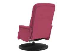 Poltrona* Cadeirão massagens reclinável comapoio pés veludo tinto SHL429927 Vermelho
