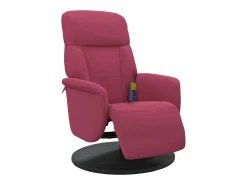 Poltrona* Cadeirão massagens reclinável comapoio pés veludo tinto SHL429927 Vermelho