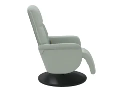 Poltrona| Cadeirão massagens reclinável + apoio de pés veludo cinza-claro SHL934285 Cinzento claro